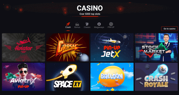 Pin-Up Casino section